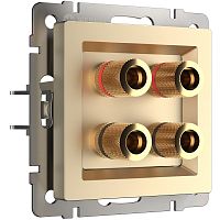 Розетка аудио без рамки Werkel 2-м. шампань металлик картинка